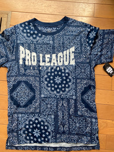 BLUE BANDANA PRO LEAGUE LOGO T SHIRT